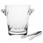 Dakota Ice Bucket 7 1/2\ Color 	Clear
Capacity 	1.8L
Dimensions 	7½\ / 19cm
Material 	Handmade Glass
Pattern 	Dakota